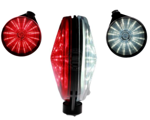 Lampa obrysowa Uszy pod lusterka  Biało-czerwona LED