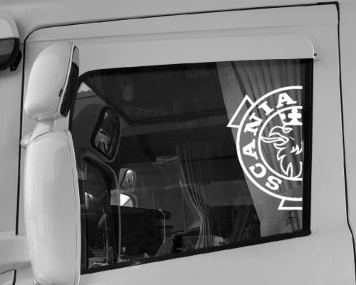 Naklejki na szybę Scania Vabis (2szt)