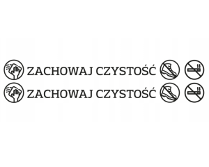 Naklejki zachowaj czystość 2 szt 