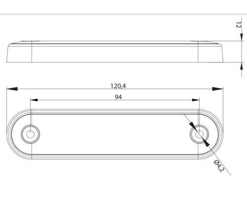 Lampa-obrysowa-LED-Fristom-FT-073 LONG DARK
