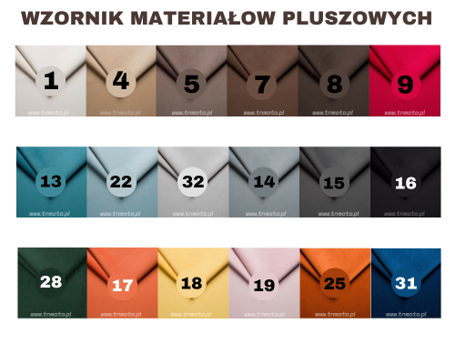 Wzornik materiałów pluszowych