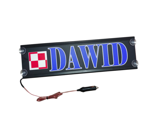 Tablica imienna 50x14 cm DOMINIK, Led 24V od ręki ! 