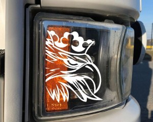 Naklejki na reflektor 2 szt "scania" 