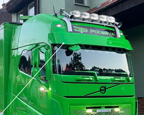 słona przeciwsłoneczna Volvo FH4, FH5, FM5 głęboka (29 cm)