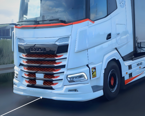 Dokładka / Spojler pod zderzak DAF XG, XG+