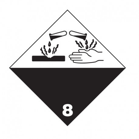 Tablica ADR materiały żrące 30x30