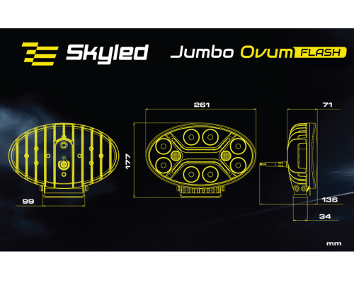 Reflektor dalekosiężny Skyled Jumbo Ovum Flash FULL LED 82W