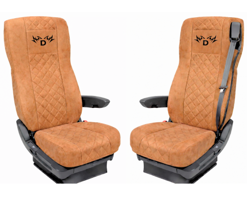 Pokrowce na fotele DAF XG+ XG XD XF od 2022r. (1 pas) Welur pasażer nie amortyzowany