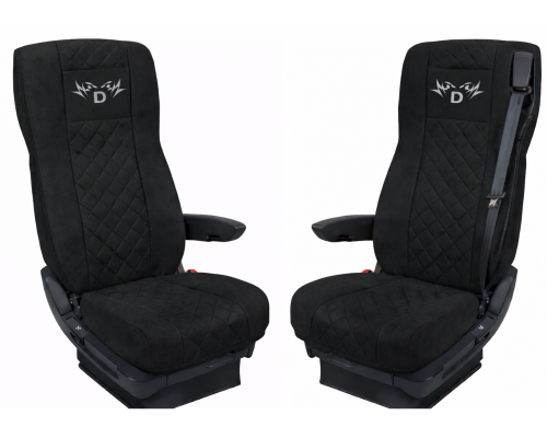 Pokrowce na fotele DAF XG+ XG XD XF od 2022r. (1 pas) Welur pasażer nie amortyzowany