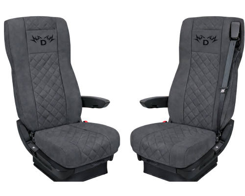 Pokrowce na fotele DAF XG+ XG XD XF od 2022r. (1 pas) Welur pasażer nie amortyzowany