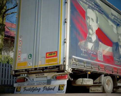 Chlapacz naczepy, Fartuch naczepy TIR 240 x 35 cm Truckstyling Poland