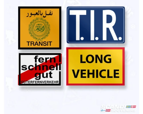 Naklejki zestaw TIR, Long Vehicle, Transit