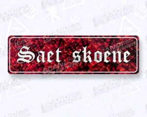 Naklejka Saet Skoene czerwony duński plusz
