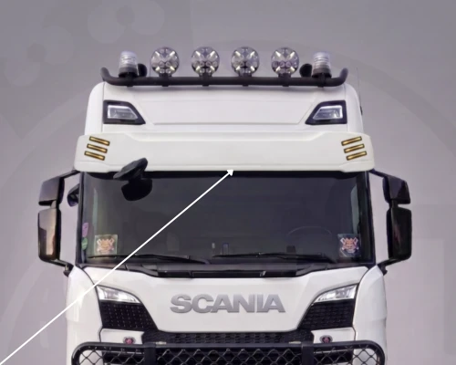 Osłona przeciwsłoneczna Classic (35cm)  Scania R/S NG od 2016r. (wraz z zestaw montażowym)