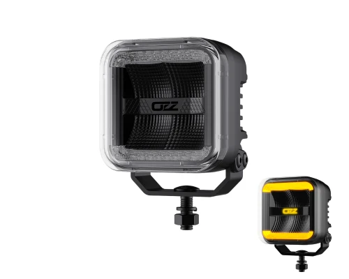Lampa robocza OZZ SQR 3″ czarna + stroboskop