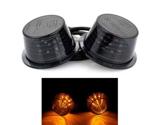 Podwójny Moduł Lamp obrysowych pomarańczowy led ciemny klosz
