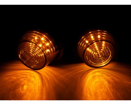 Podwójny Moduł Lamp obrysowych pomarańczowy led ciemny klosz
