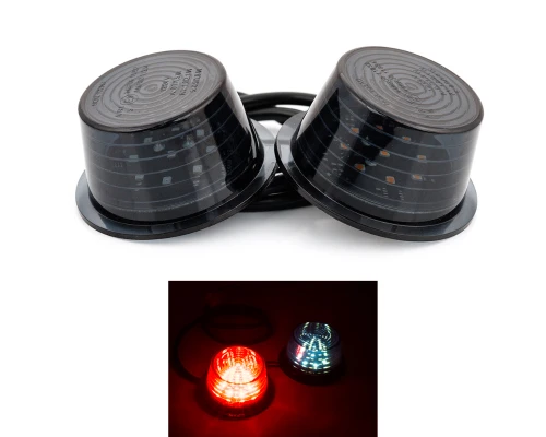Podwójny Moduł Lamp obrysowych biały/czerwony led ciemny klosz