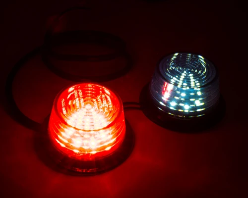 Podwójny Moduł Lamp obrysowych biały/czerwony led ciemny klosz
