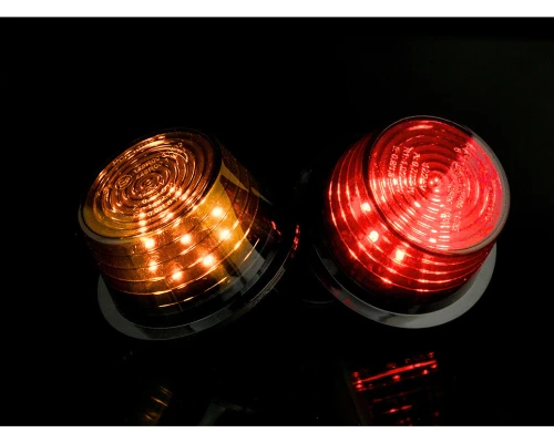 Podwójny Moduł Lamp obrysowych pomarańczowo/czerwony led ciemny klosz