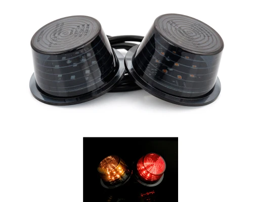 Podwójny Moduł Lamp obrysowych pomarańczowo/czerwony led ciemny klosz