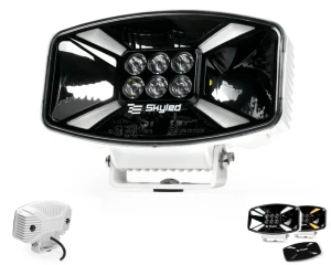 Reflektor dalekosiężny typu Jumbo Skyled Stella Flash Full LED (plus ostrzegawcze) biała obudowa