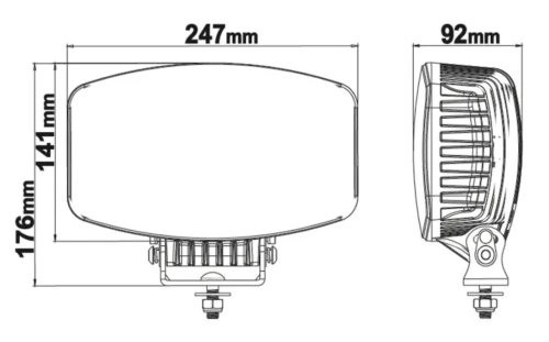 Reflektor SKYLED Jumbo Amber White (100W, białe i pomarańczowe światło pozycyjne) R7/R10/R112