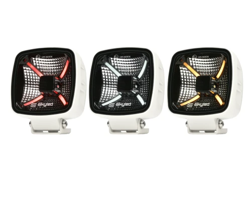 Lampa robocza SKYLED Astra 60F Gen2 9-30V, 60W, 6000 Lm, R10 + światło pozycyjne Biała Obudowa