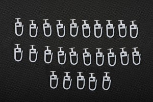 Haczyki do zasłon, zestaw haczyków Scania R od 2004r. (25szt)