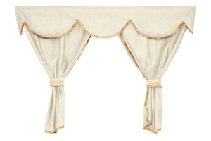 Zasłony tylne pomiędzy fotele a łóżko 